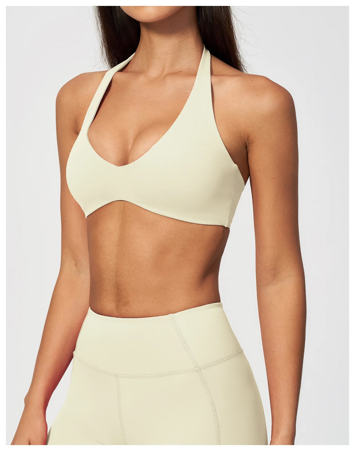 Sports Underwear Women Halter V Neck Sports Bra Yoga Workout Top Athletic Cami Fitness Running Workout Gym Support Active Vest