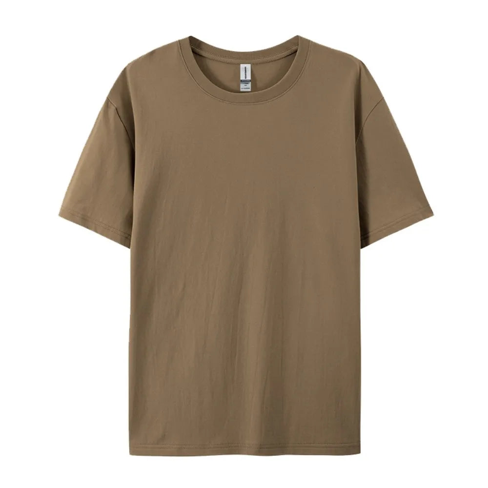 Oversized Solid T-shirts Womens Cotton Tees Summer Basic Breathable O-Neck Short Sleeve Tops Casual Comfortable Womans Clothes