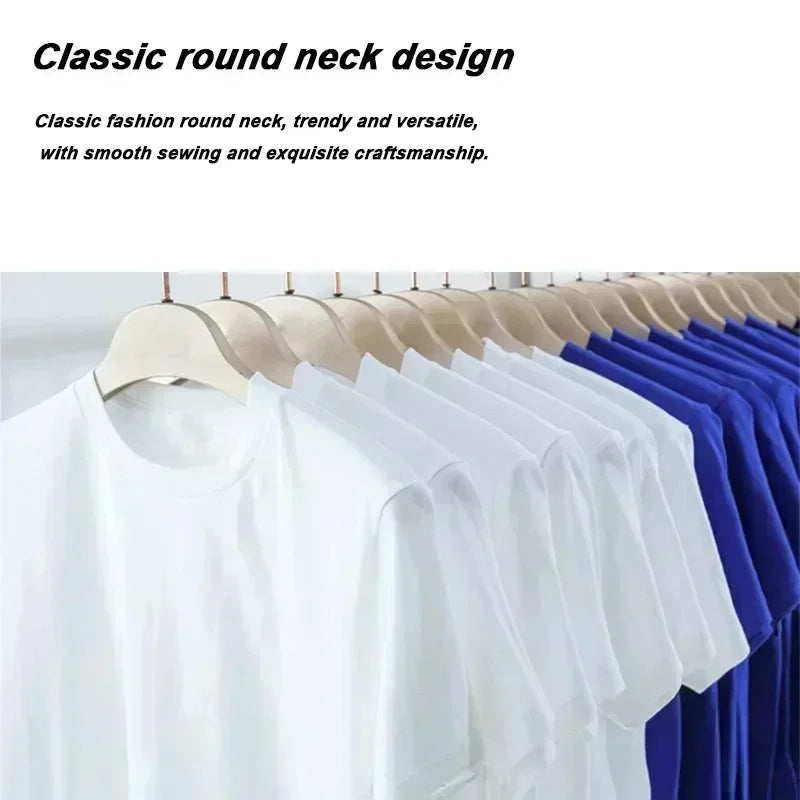 Women's Oversized T-shirt Russian Style Art Letter Summer Casual Y2K Street Minimalist Loose Fit 100% Pure Cotton Top