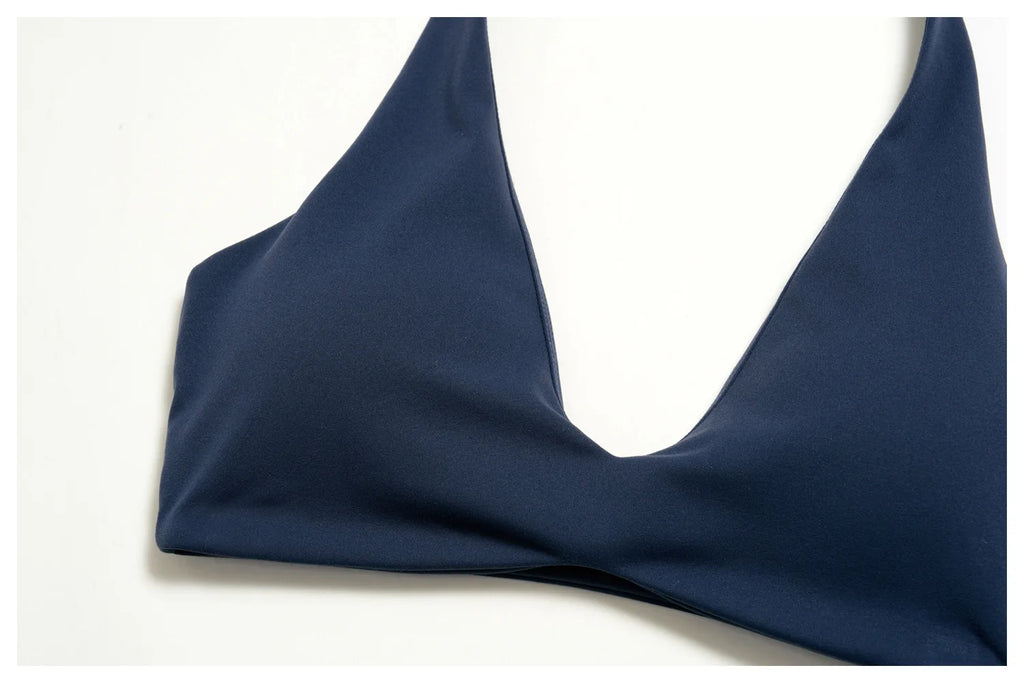 Sports Underwear Women Halter V Neck Sports Bra Yoga Workout Top Athletic Cami Fitness Running Workout Gym Support Active Vest
