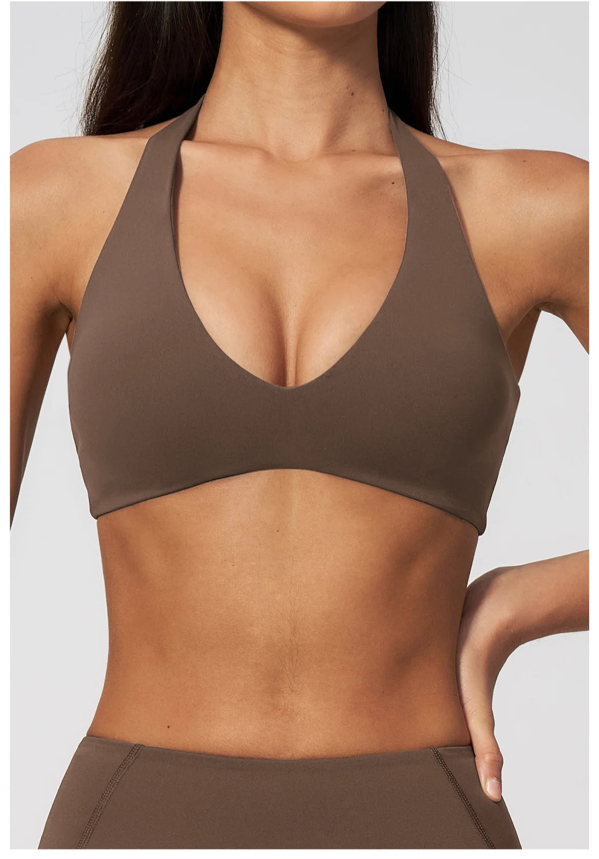 Sports Underwear Women Halter V Neck Sports Bra Yoga Workout Top Athletic Cami Fitness Running Workout Gym Support Active Vest