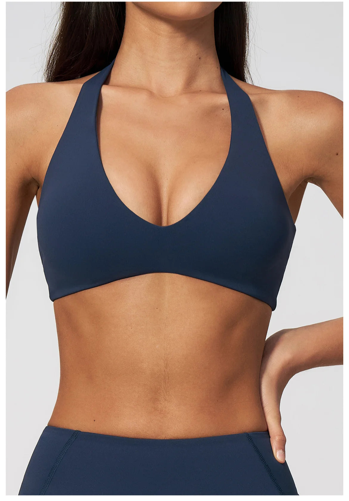 Sports Underwear Women Halter V Neck Sports Bra Yoga Workout Top Athletic Cami Fitness Running Workout Gym Support Active Vest