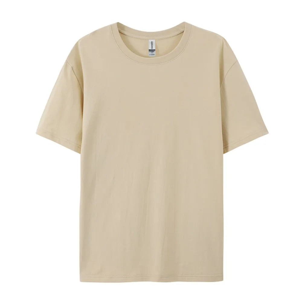 Oversized Solid T-shirts Womens Cotton Tees Summer Basic Breathable O-Neck Short Sleeve Tops Casual Comfortable Womans Clothes