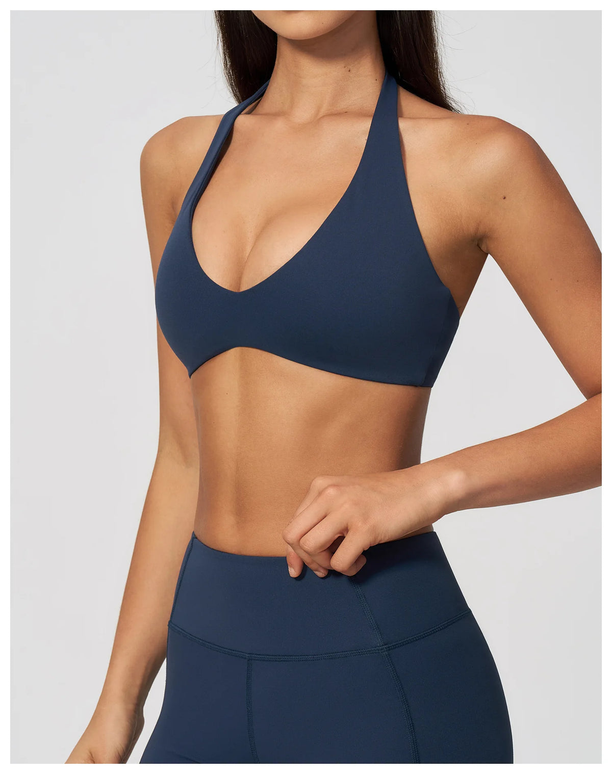 Sports Underwear Women Halter V Neck Sports Bra Yoga Workout Top Athletic Cami Fitness Running Workout Gym Support Active Vest
