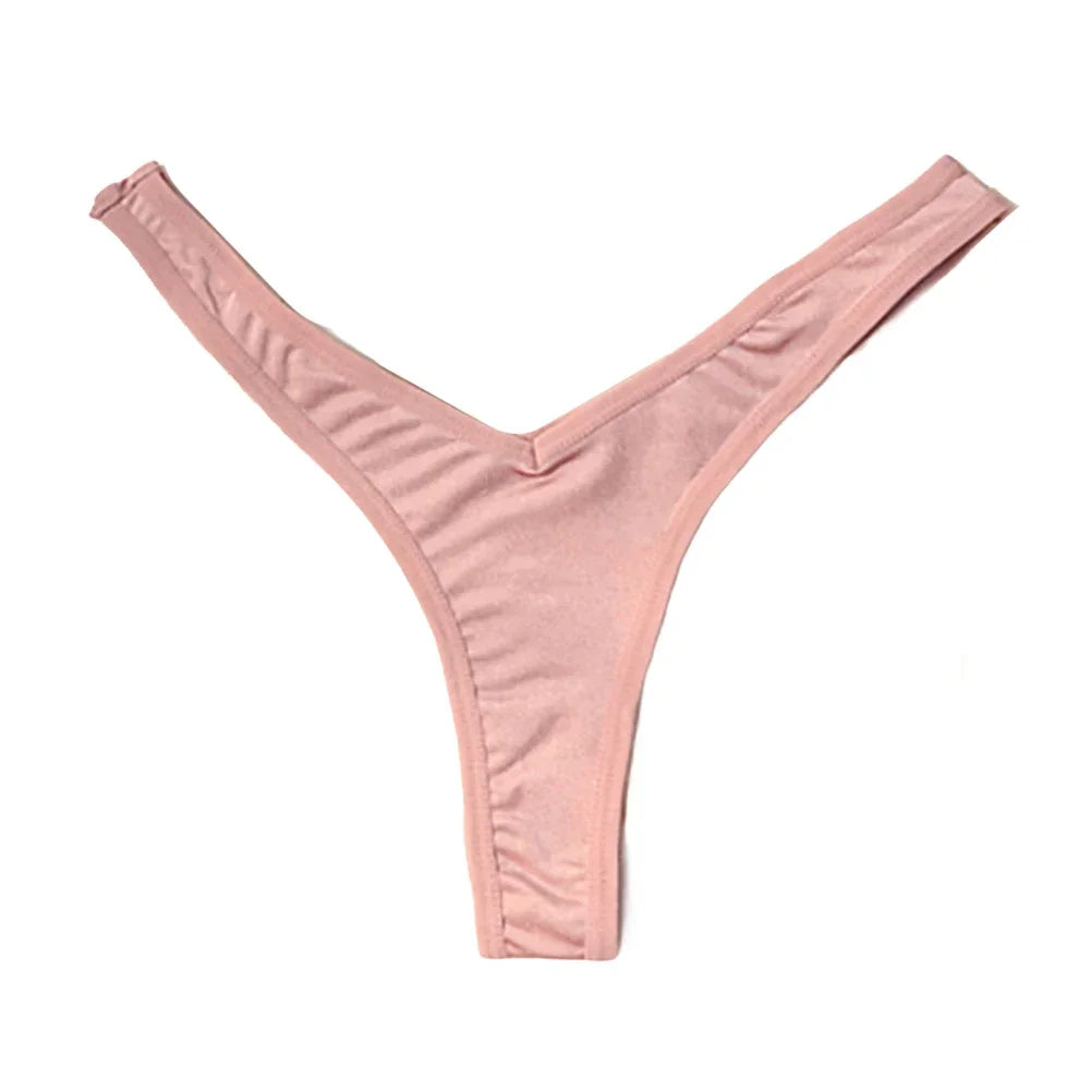 Women Sexy V Waist Sexy Sports Thongs G-string Breathable Panties Low Waist Underwear Knicker T Pants Elastic Bikini Underpants