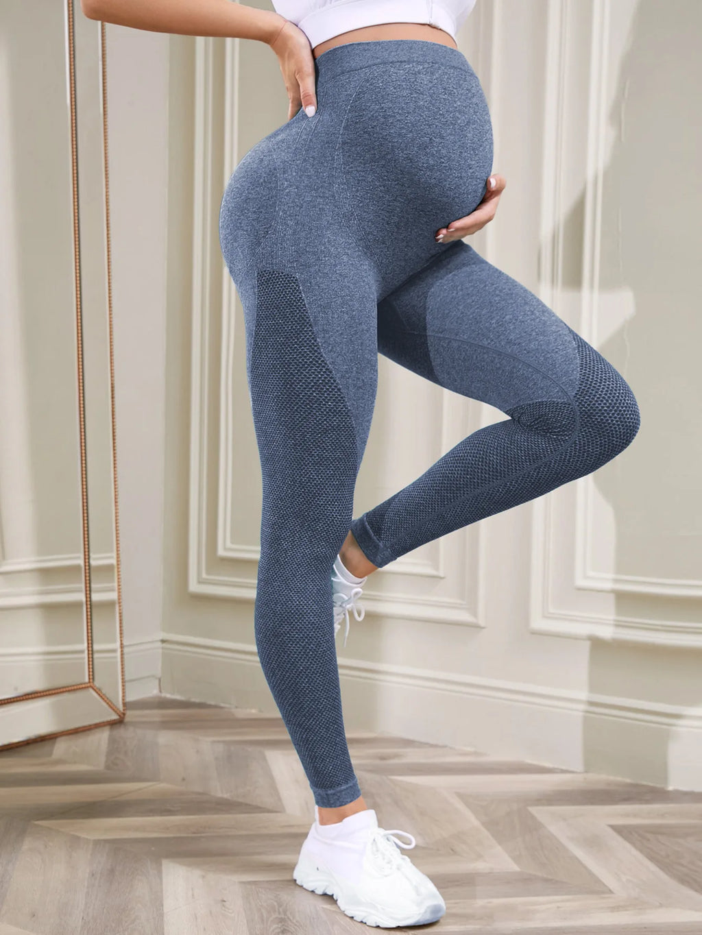 Women's Maternity Leggings Over The Belly Pregnancy Activewear Workout Yoga Pants