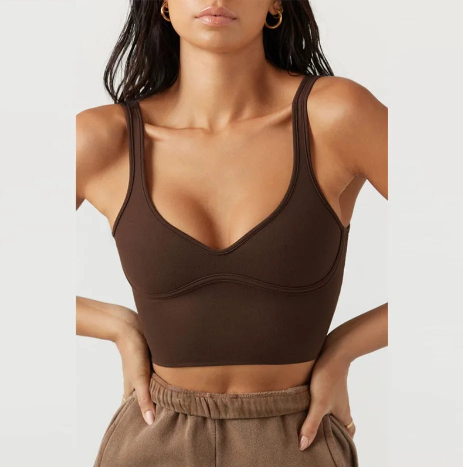 Women's Fitness Top, Sports Bottom, Suspender, Beautiful Back, Comfortable, Breathable, and Gathered Underwear