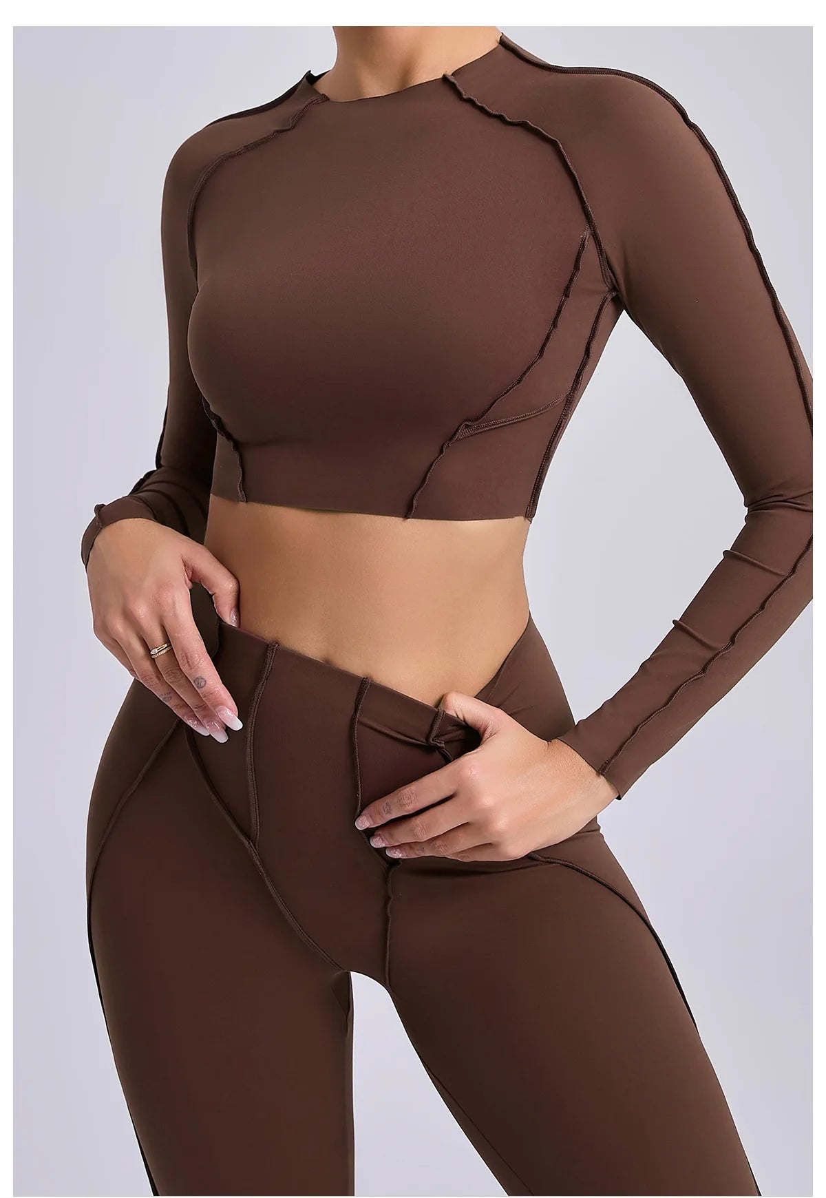 Women Long Sleeve Workout Top Gym T-shirt Pilates Clothes Active Wear Sports Shirt Elastic Fitness Yoga Clothing Running Shirts