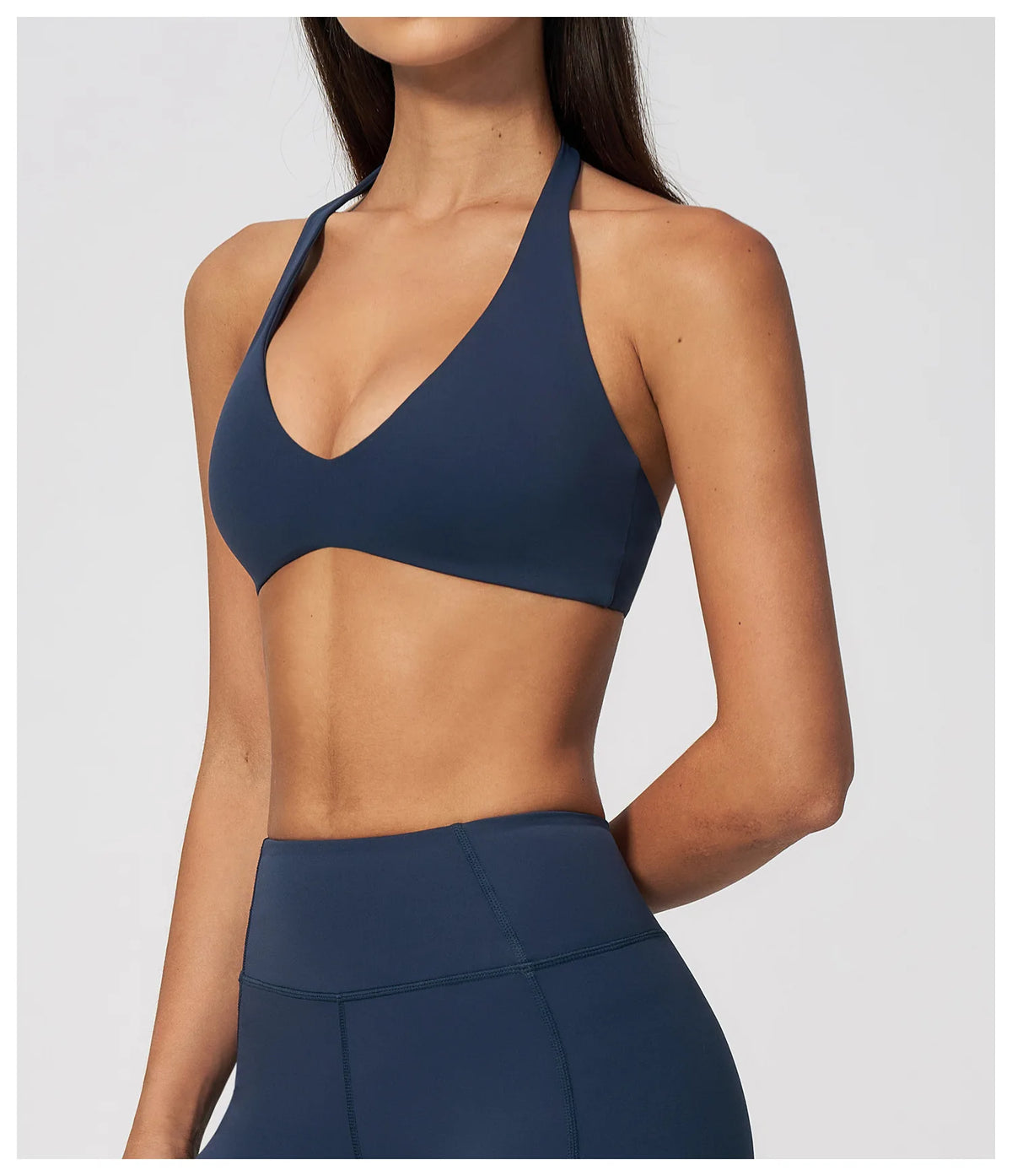 Sports Underwear Women Halter V Neck Sports Bra Yoga Workout Top Athletic Cami Fitness Running Workout Gym Support Active Vest