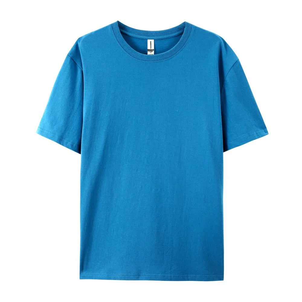 Oversized Solid T-shirts Womens Cotton Tees Summer Basic Breathable O-Neck Short Sleeve Tops Casual Comfortable Womans Clothes