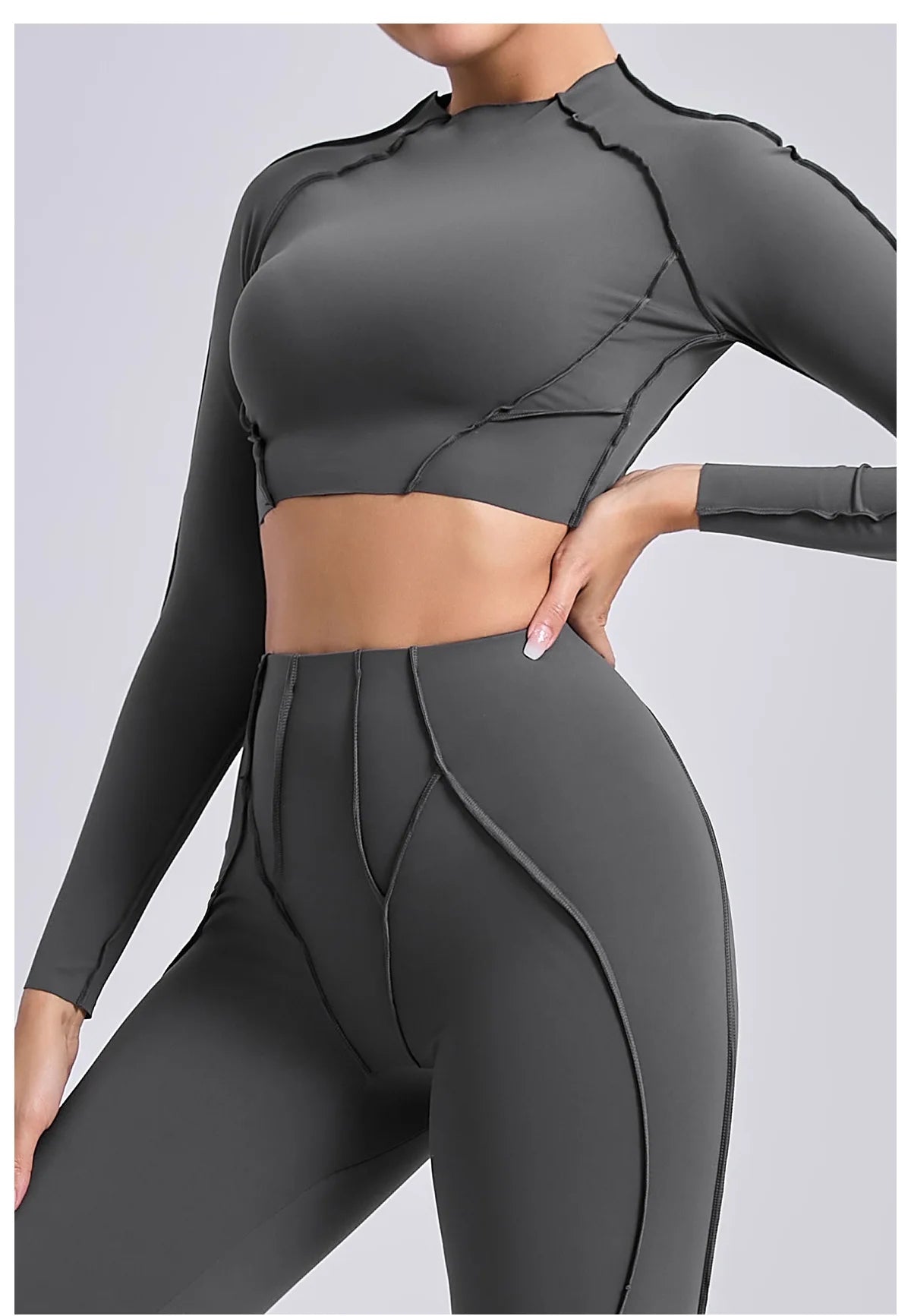 Women Long Sleeve Workout Top Gym T-shirt Pilates Clothes Active Wear Sports Shirt Elastic Fitness Yoga Clothing Running Shirts