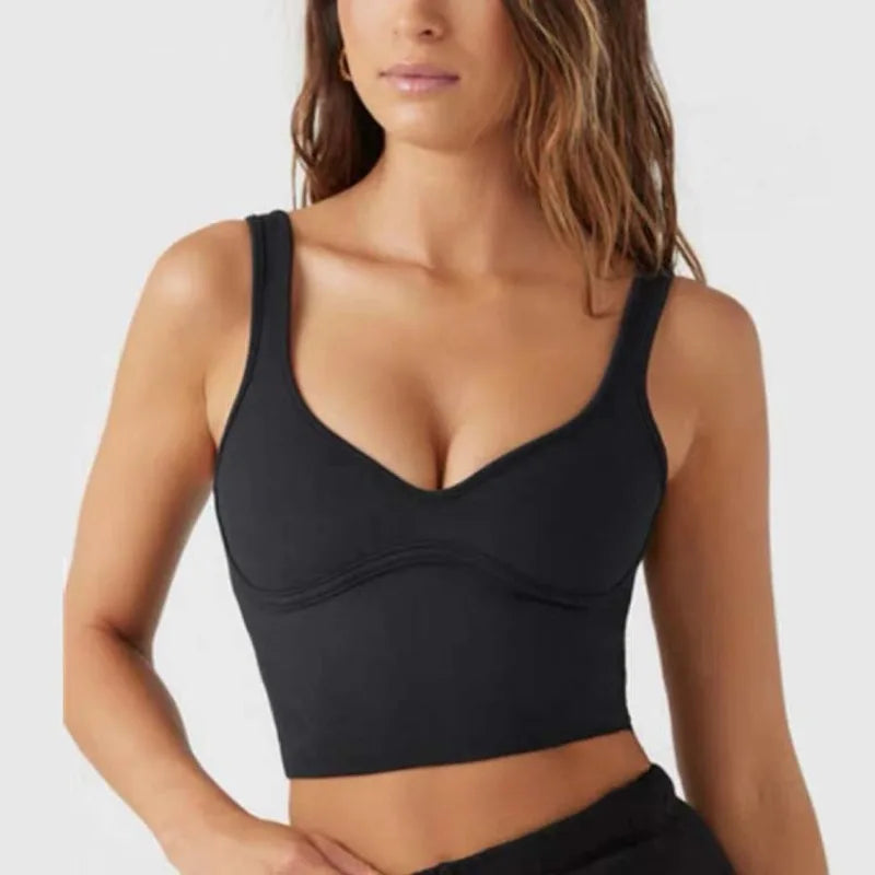 Women's Fitness Top, Sports Bottom, Suspender, Beautiful Back, Comfortable, Breathable, and Gathered Underwear