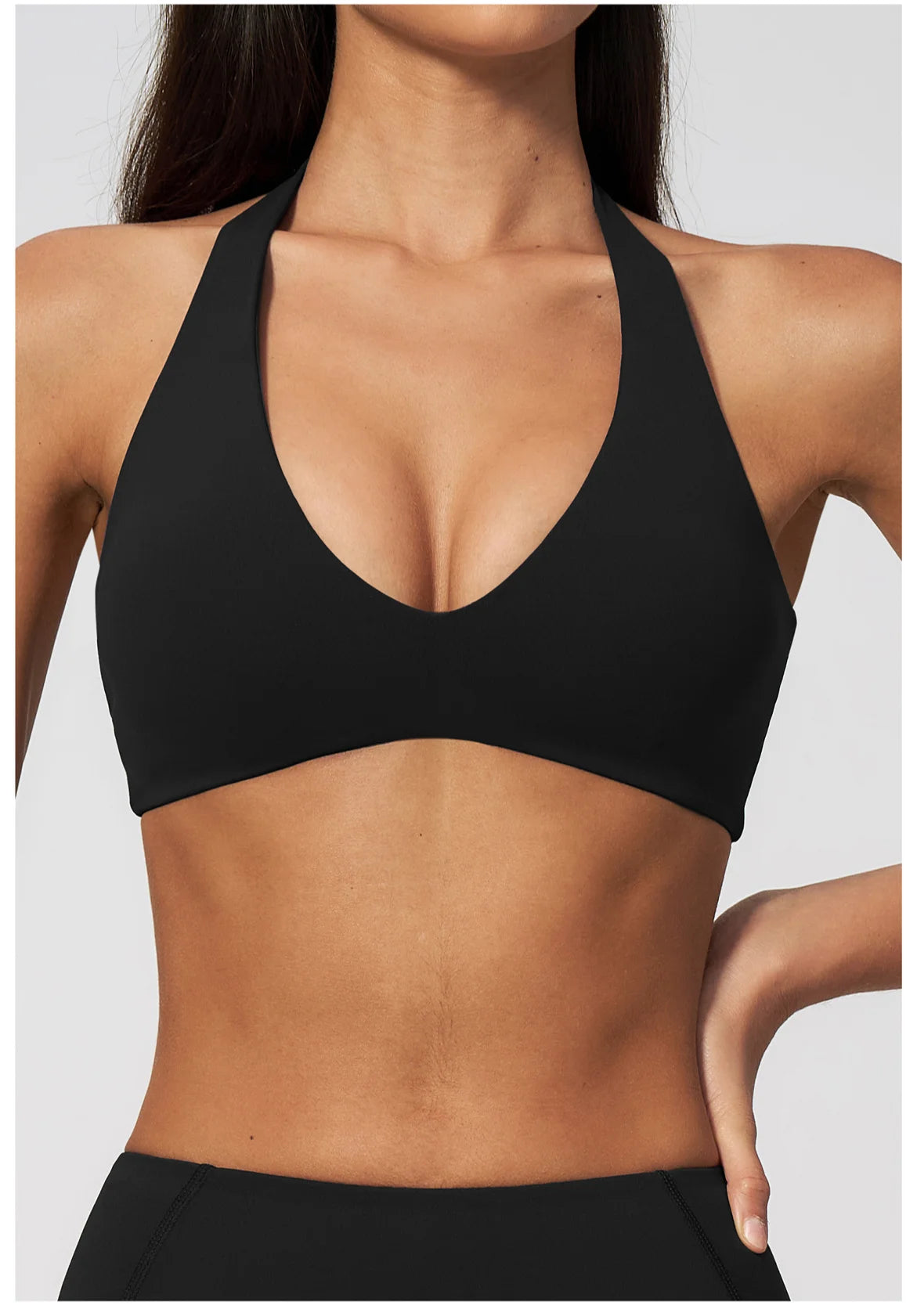 Sports Underwear Women Halter V Neck Sports Bra Yoga Workout Top Athletic Cami Fitness Running Workout Gym Support Active Vest
