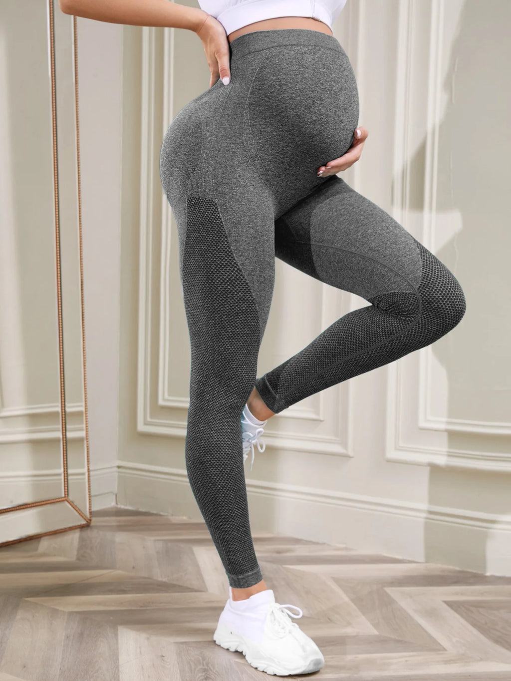 Women's Maternity Leggings Over The Belly Pregnancy Activewear Workout Yoga Pants