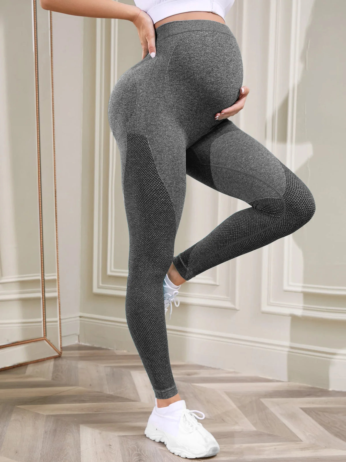 Women's Maternity Leggings Over The Belly Pregnancy Activewear Workout Yoga Pants