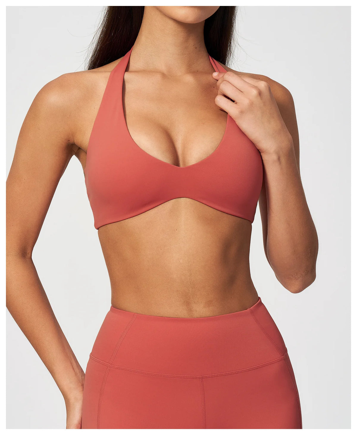 Sports Underwear Women Halter V Neck Sports Bra Yoga Workout Top Athletic Cami Fitness Running Workout Gym Support Active Vest