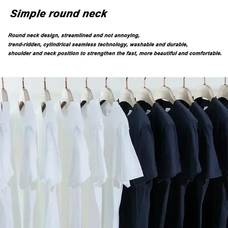 Women's Oversized T-shirt Russian Style Art Letter Summer Casual Y2K Street Minimalist Loose Fit 100% Pure Cotton Top