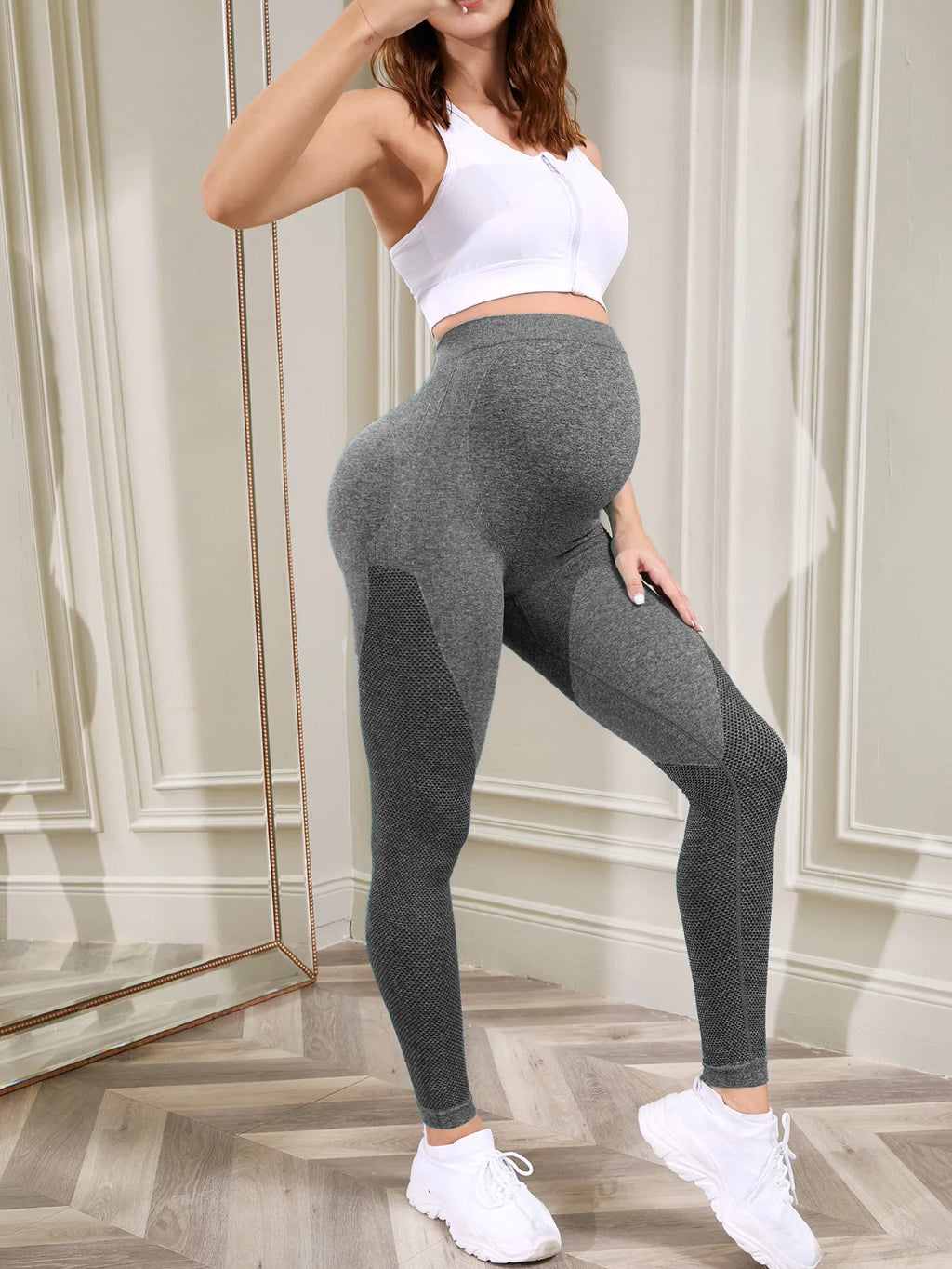 Women's Maternity Leggings Over The Belly Pregnancy Activewear Workout Yoga Pants