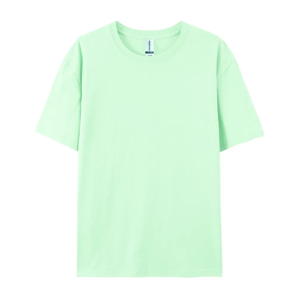 Oversized Solid T-shirts Womens Cotton Tees Summer Basic Breathable O-Neck Short Sleeve Tops Casual Comfortable Womans Clothes