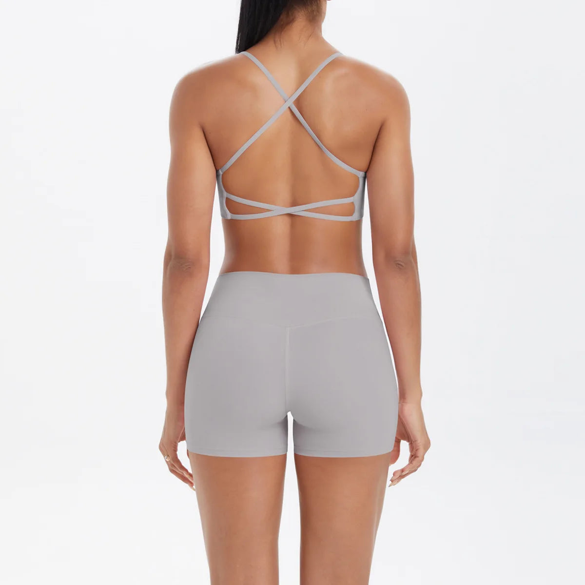 workout clothes for women 2 piece female clothing Beautiful back sports bra casual running fitness hip lifting yoga shorts MIML