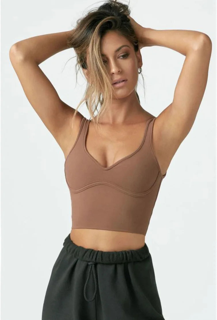 Women's Fitness Top, Sports Bottom, Suspender, Beautiful Back, Comfortable, Breathable, and Gathered Underwear