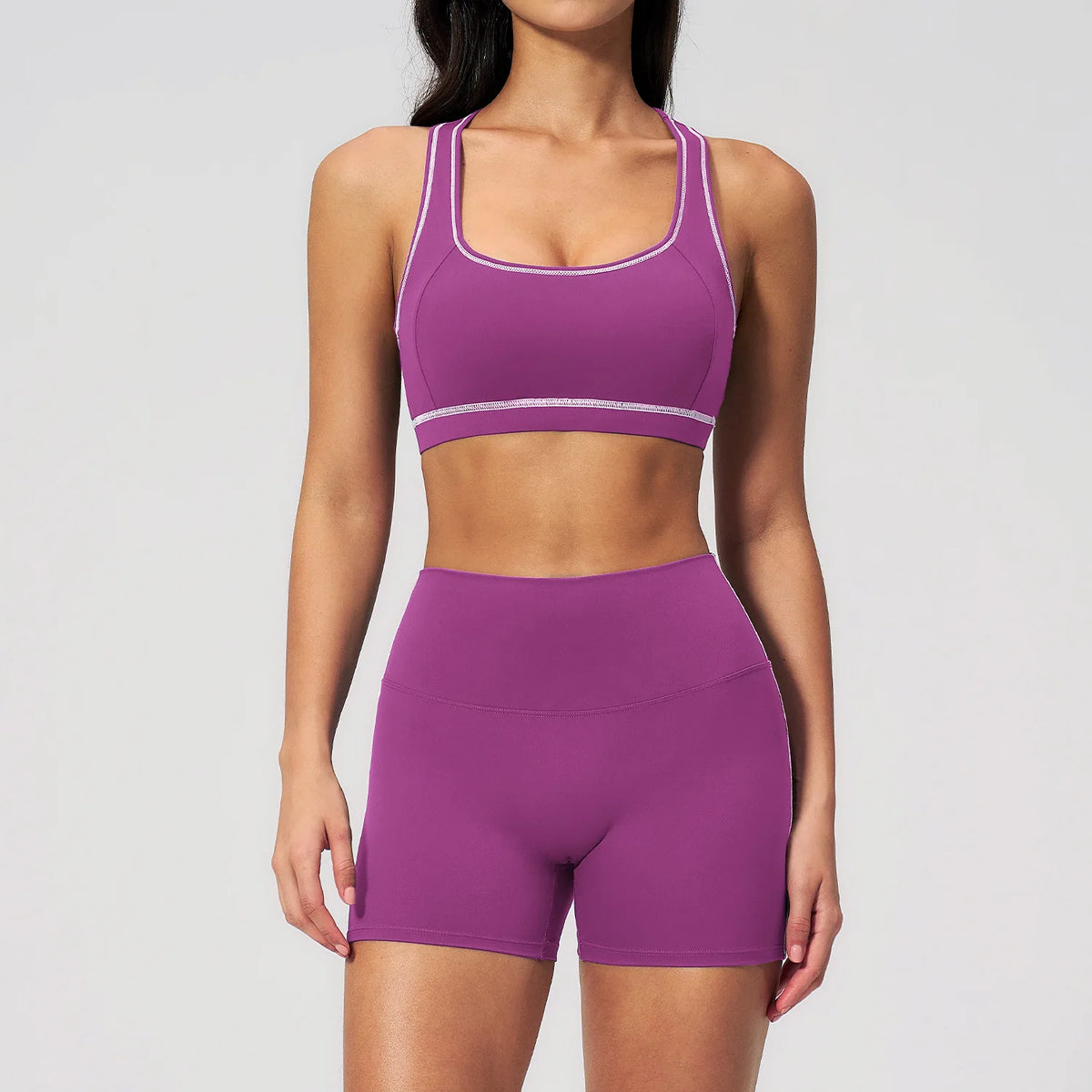 Yoga Set 2PCS Athletic Wear Women's Tracksuit Workout Sportswear Gym Clothing High Waist Leggings Fitness Outfits Sports Suits