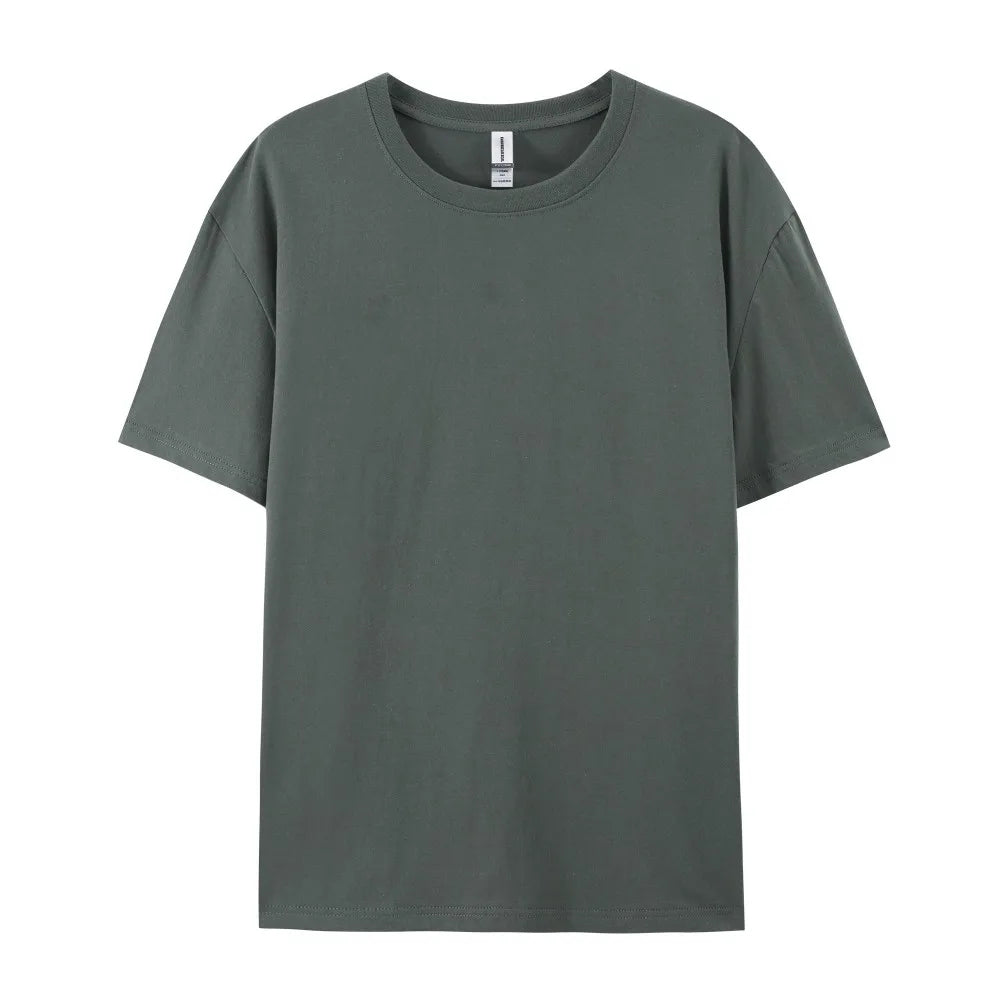 Oversized Solid T-shirts Womens Cotton Tees Summer Basic Breathable O-Neck Short Sleeve Tops Casual Comfortable Womans Clothes