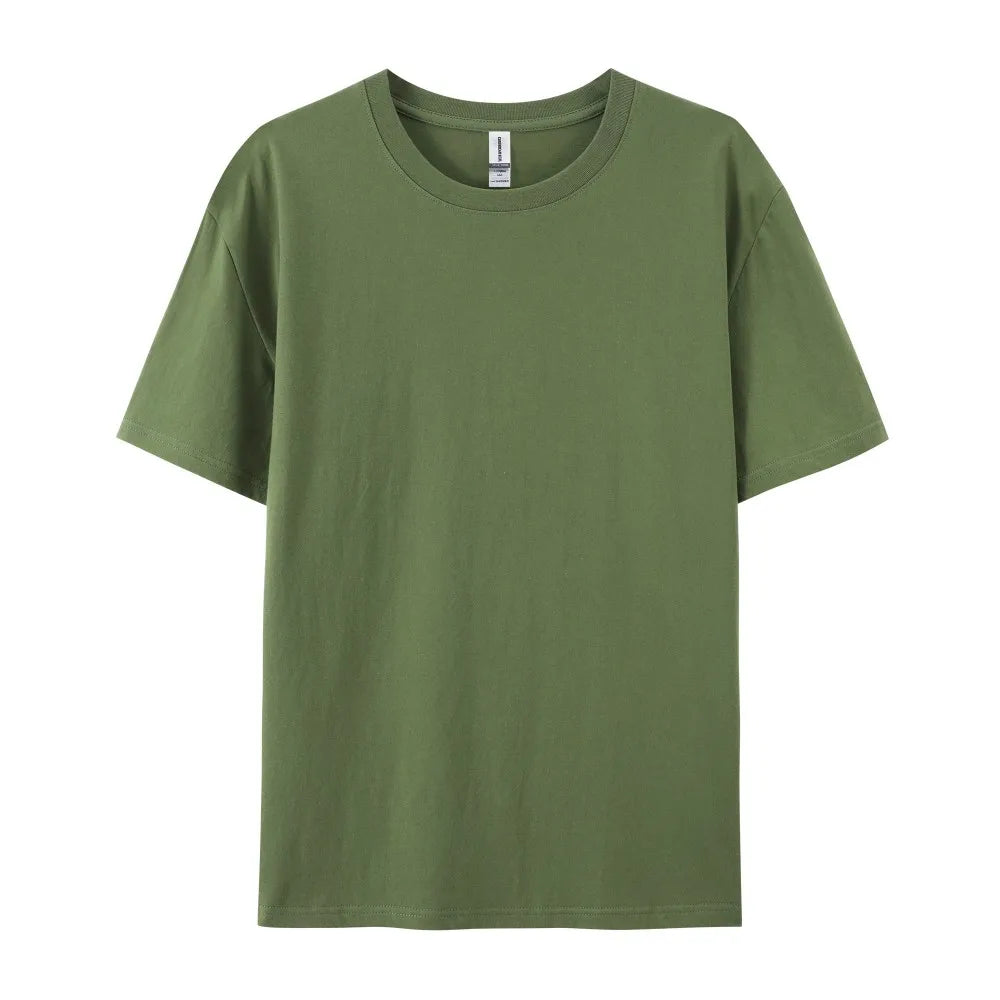 Oversized Solid T-shirts Womens Cotton Tees Summer Basic Breathable O-Neck Short Sleeve Tops Casual Comfortable Womans Clothes