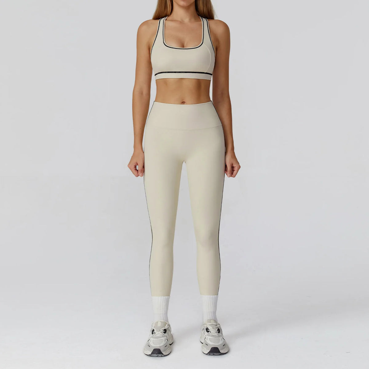 Yoga Set 2PCS Athletic Wear Women's Tracksuit Workout Sportswear Gym Clothing High Waist Leggings Fitness Outfits Sports Suits