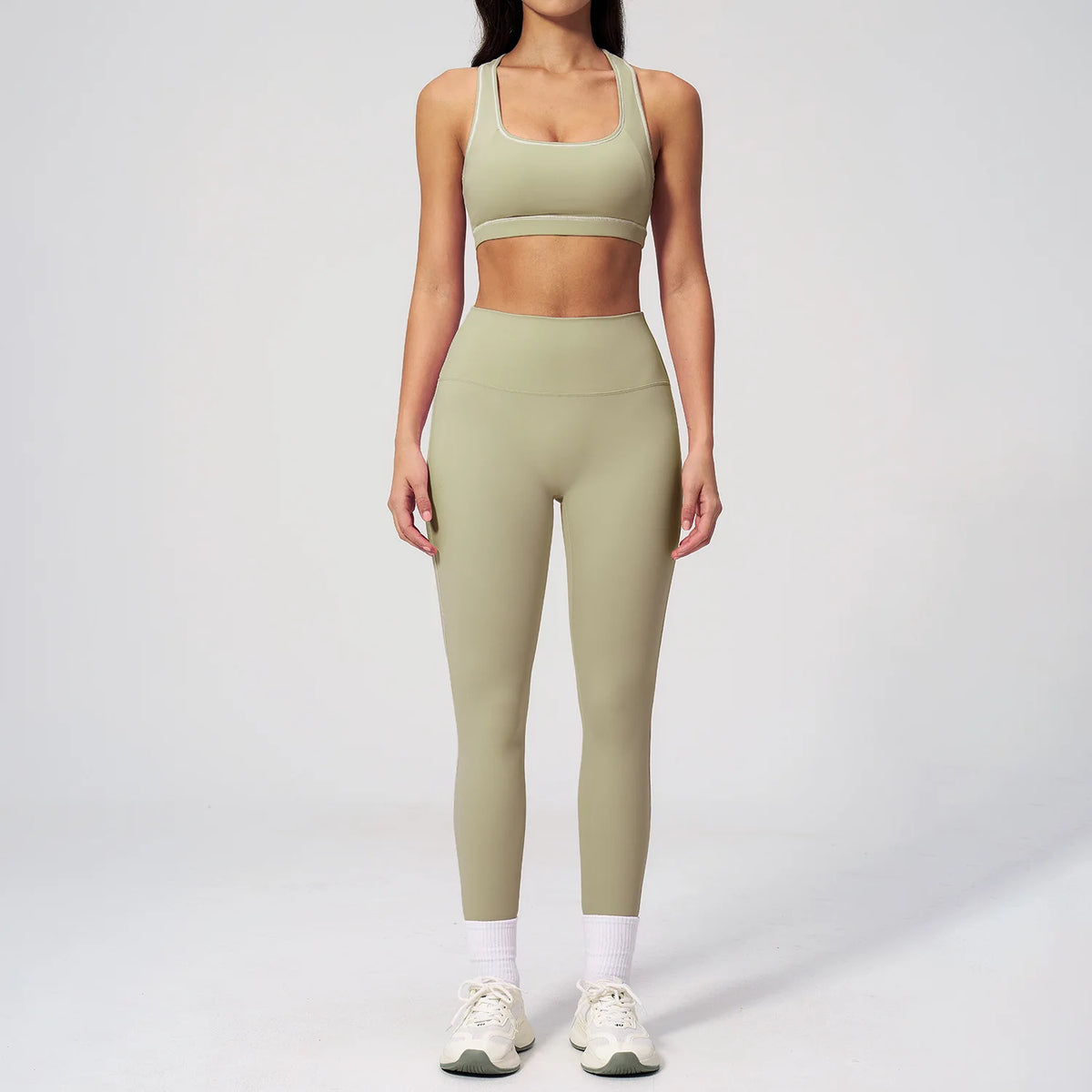 Yoga Set 2PCS Athletic Wear Women's Tracksuit Workout Sportswear Gym Clothing High Waist Leggings Fitness Outfits Sports Suits