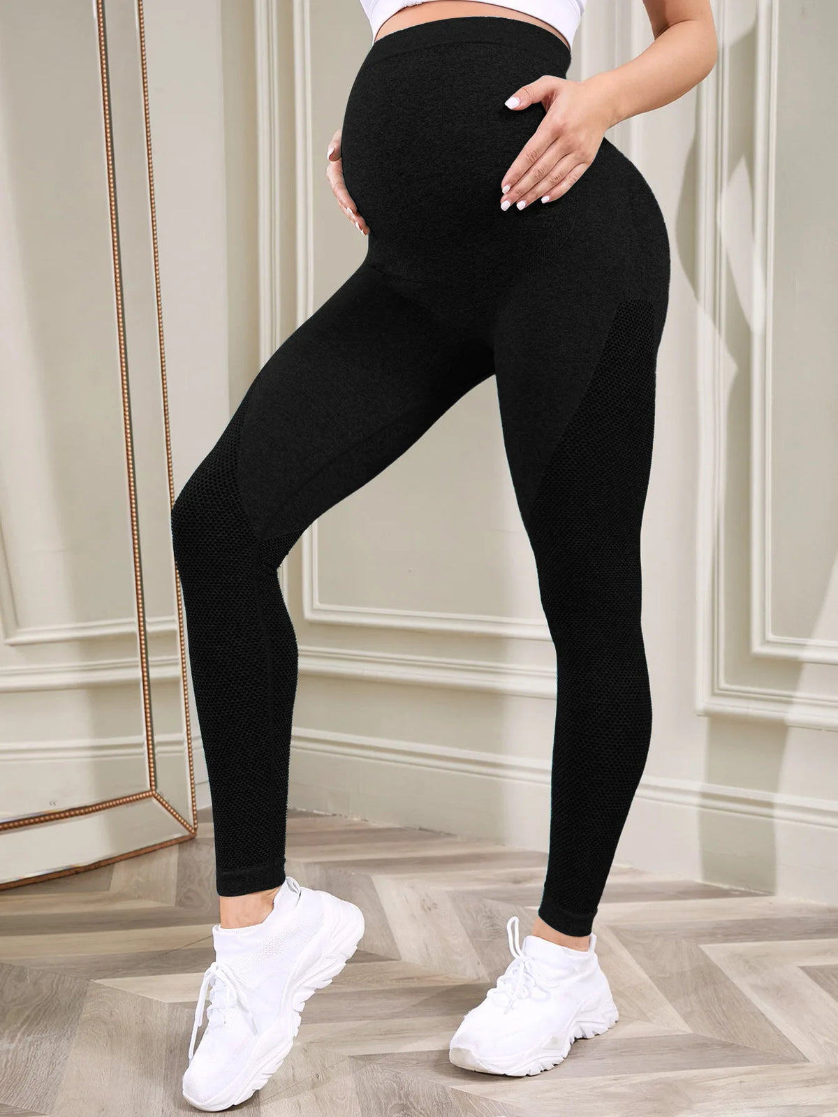Women's Maternity Leggings Over The Belly Pregnancy Activewear Workout Yoga Pants