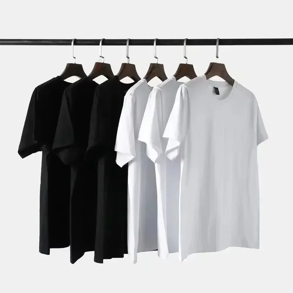 Men and Women's Pure Cotton Fashion Brand Print T-Shirt Tee Simple  Short Sleeve Orders Exported to Japanese