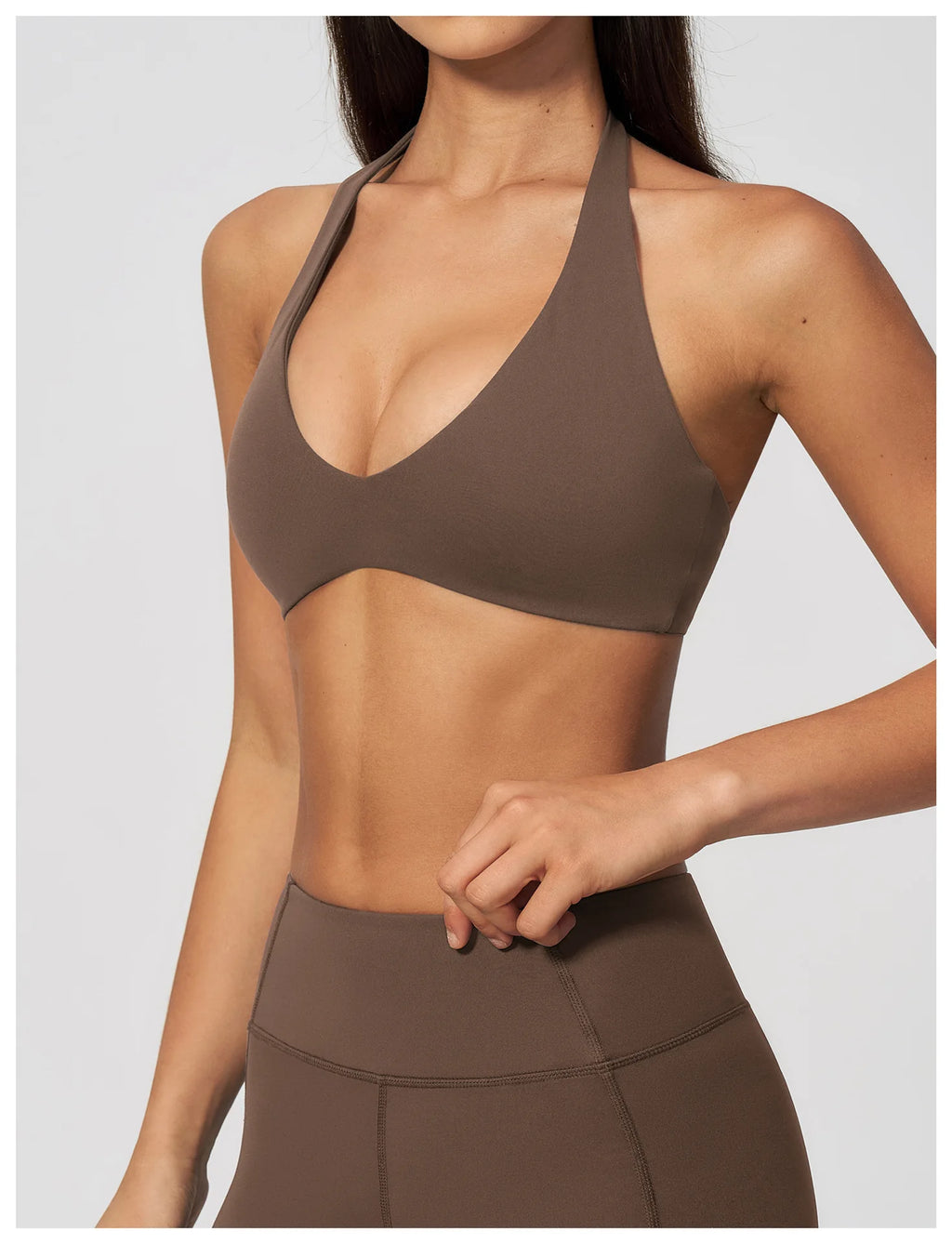 Sports Underwear Women Halter V Neck Sports Bra Yoga Workout Top Athletic Cami Fitness Running Workout Gym Support Active Vest