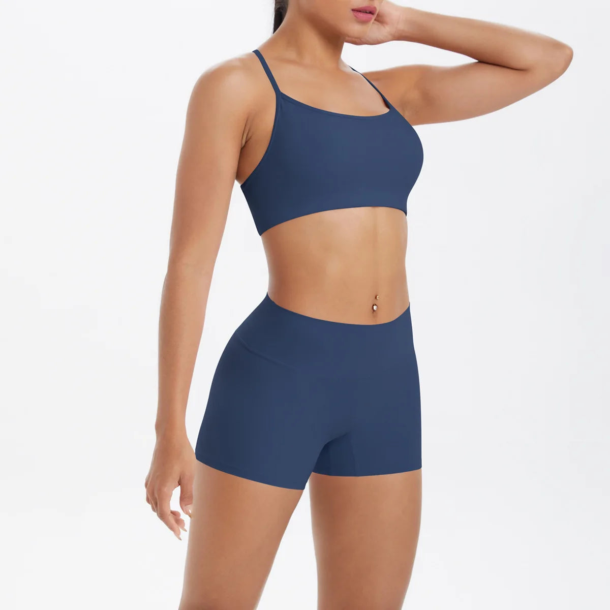 workout clothes for women 2 piece female clothing Beautiful back sports bra casual running fitness hip lifting yoga shorts MIML