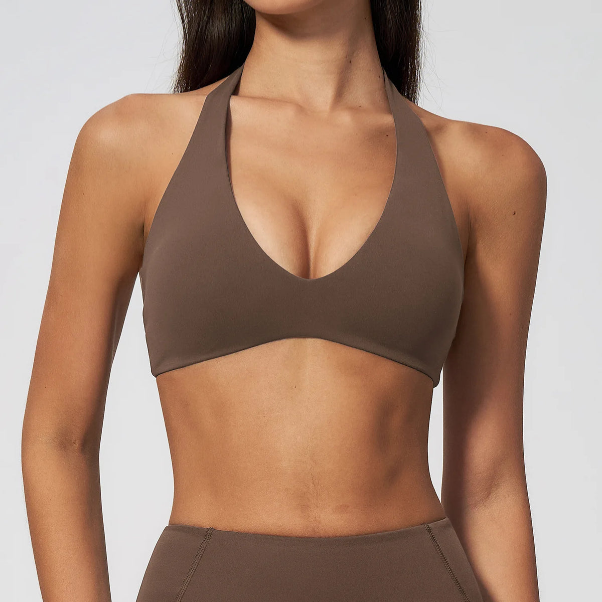 Sports Underwear Women Halter V Neck Sports Bra Yoga Workout Top Athletic Cami Fitness Running Workout Gym Support Active Vest