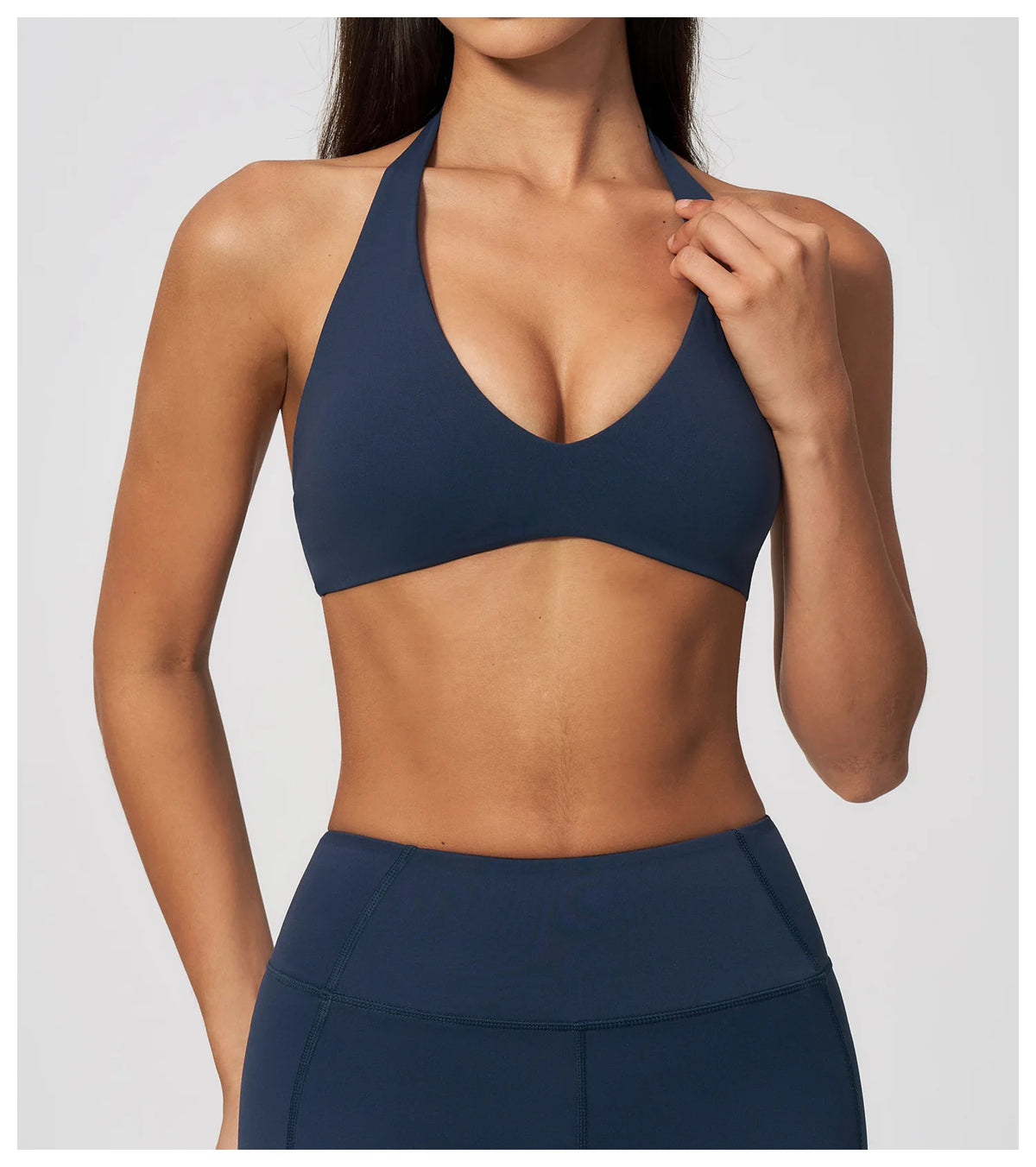 Sports Underwear Women Halter V Neck Sports Bra Yoga Workout Top Athletic Cami Fitness Running Workout Gym Support Active Vest