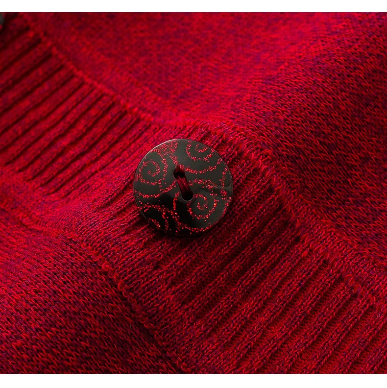 Knitwear Woman Clothes Vintage Wool Spring Autumn Cardigan For Women Long Sleeve Middle Aged Mother Sweaters Coats Female Top