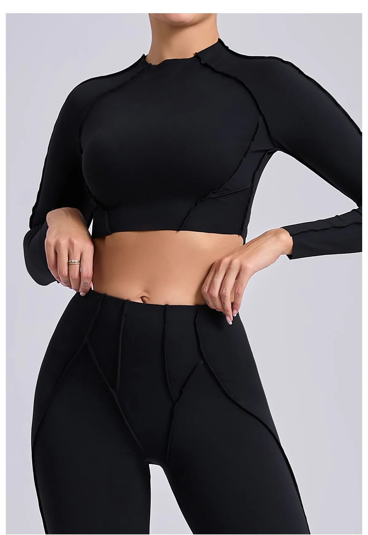 Women Long Sleeve Workout Top Gym T-shirt Pilates Clothes Active Wear Sports Shirt Elastic Fitness Yoga Clothing Running Shirts