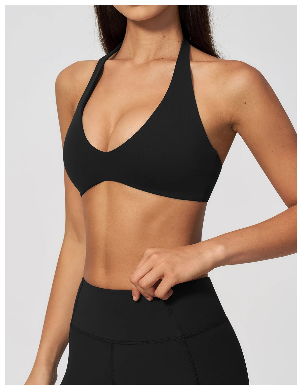 Sports Underwear Women Halter V Neck Sports Bra Yoga Workout Top Athletic Cami Fitness Running Workout Gym Support Active Vest