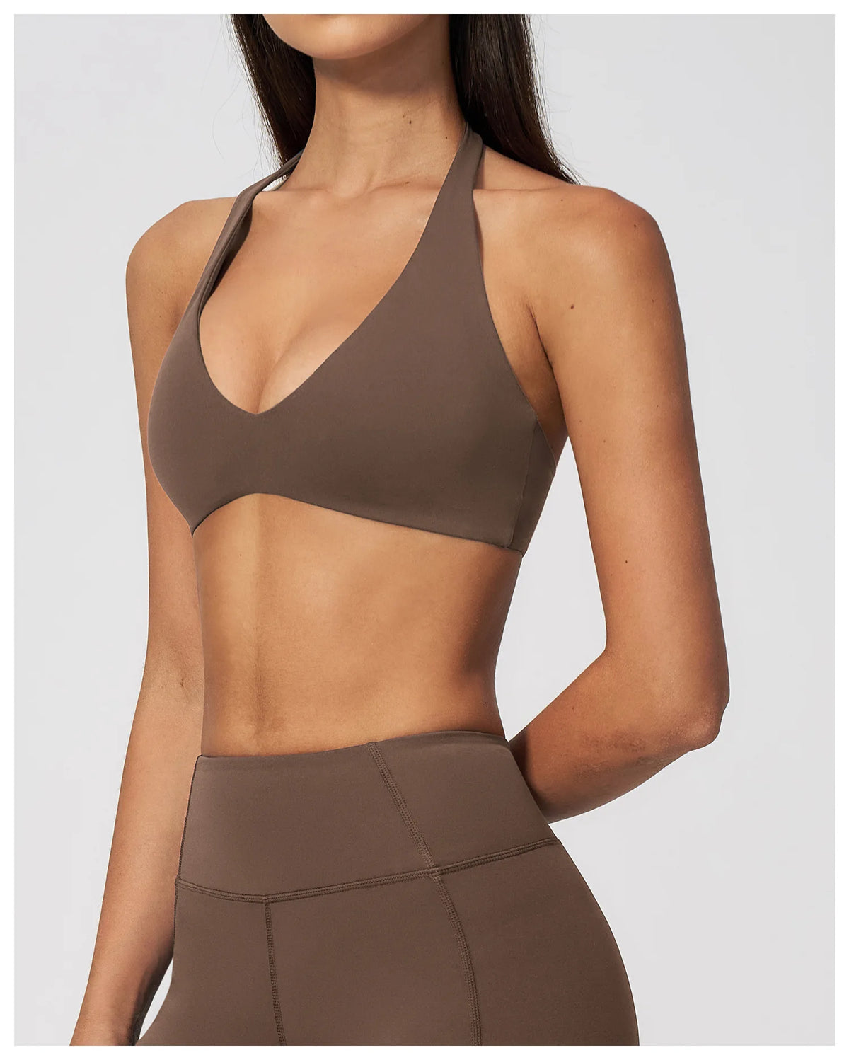 Sports Underwear Women Halter V Neck Sports Bra Yoga Workout Top Athletic Cami Fitness Running Workout Gym Support Active Vest