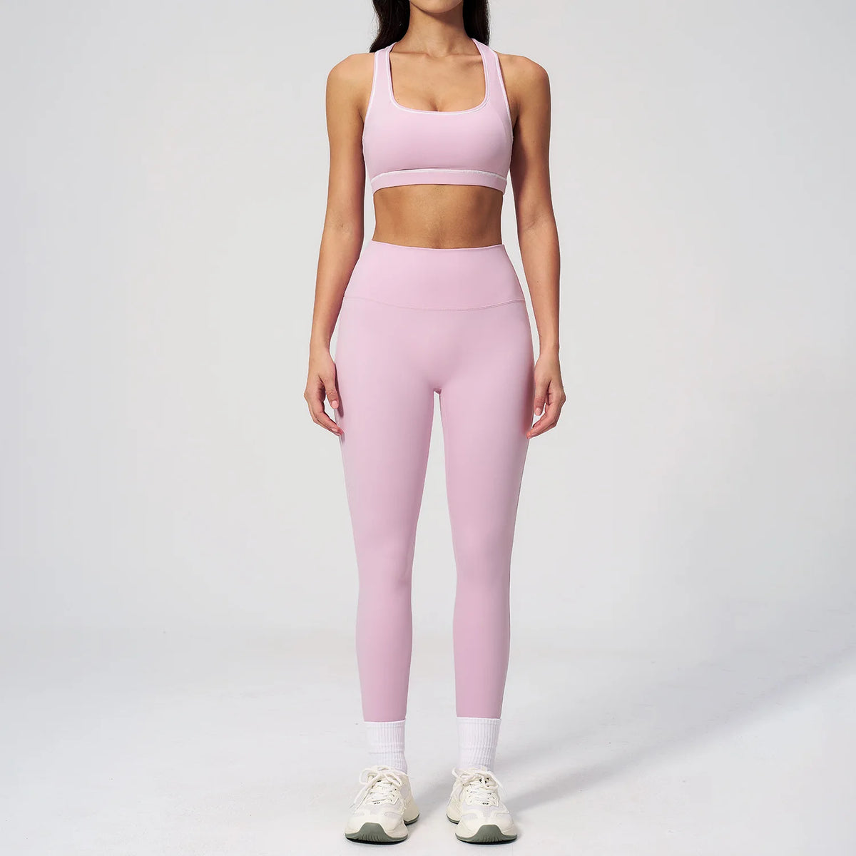 Yoga Set 2PCS Athletic Wear Women's Tracksuit Workout Sportswear Gym Clothing High Waist Leggings Fitness Outfits Sports Suits