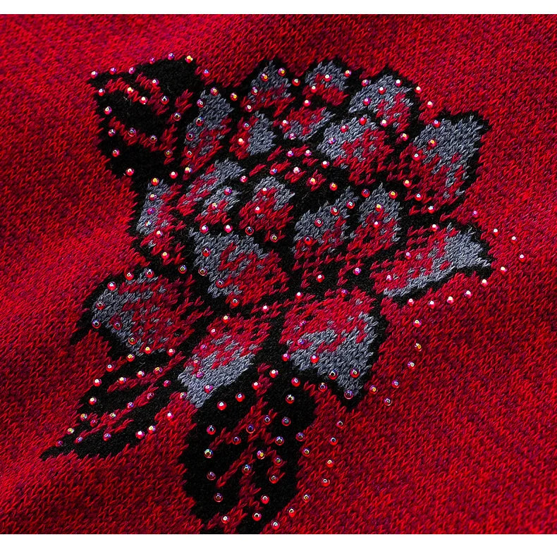 Knitwear Woman Clothes Vintage Wool Spring Autumn Cardigan For Women Long Sleeve Middle Aged Mother Sweaters Coats Female Top