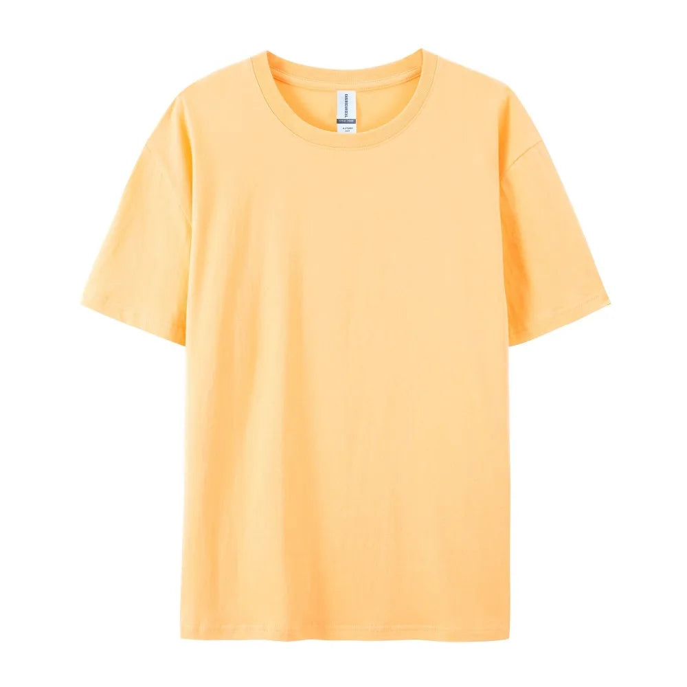 Oversized Solid T-shirts Womens Cotton Tees Summer Basic Breathable O-Neck Short Sleeve Tops Casual Comfortable Womans Clothes
