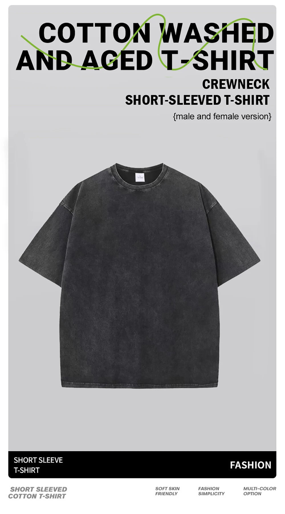 Oversized Women Washed T-Shirts The Manhattan Cherry Cocktail Printed Tee Shirts Distressed Crewneck Cotton Tees Fashion Clothes