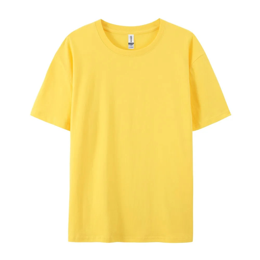 Oversized Solid T-shirts Womens Cotton Tees Summer Basic Breathable O-Neck Short Sleeve Tops Casual Comfortable Womans Clothes