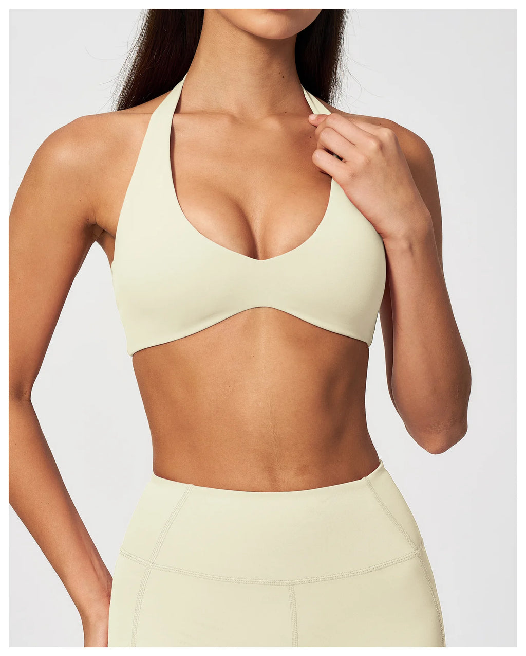 Sports Underwear Women Halter V Neck Sports Bra Yoga Workout Top Athletic Cami Fitness Running Workout Gym Support Active Vest