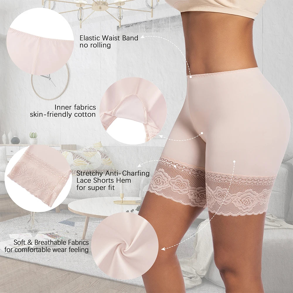 Underwear for Women Shorts Under the Skirt Safety Pants Anti Chafing Thigh High Rise Boxer Panties Anti Friction Sexy Short Pant