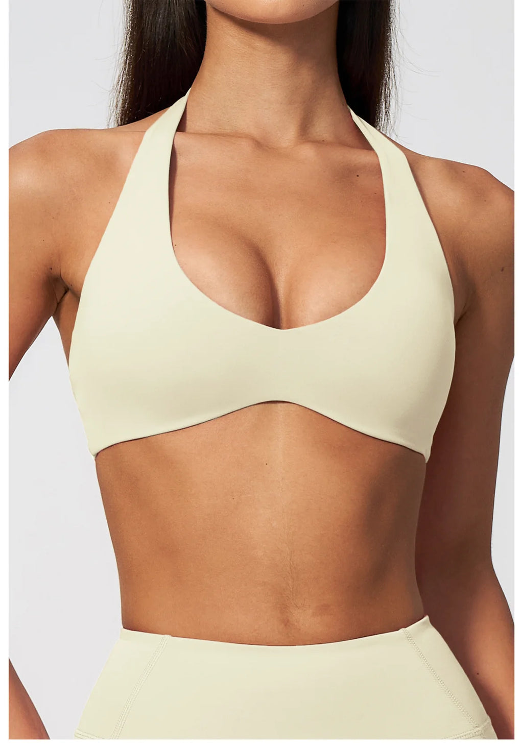 Sports Underwear Women Halter V Neck Sports Bra Yoga Workout Top Athletic Cami Fitness Running Workout Gym Support Active Vest