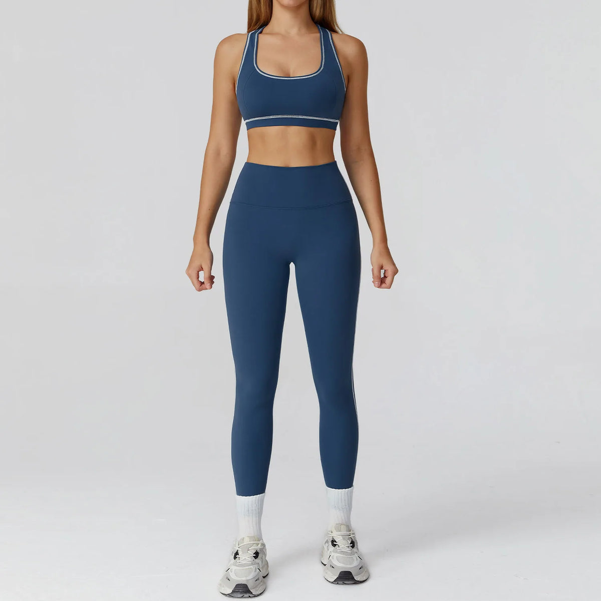 Yoga Set 2PCS Athletic Wear Women's Tracksuit Workout Sportswear Gym Clothing High Waist Leggings Fitness Outfits Sports Suits