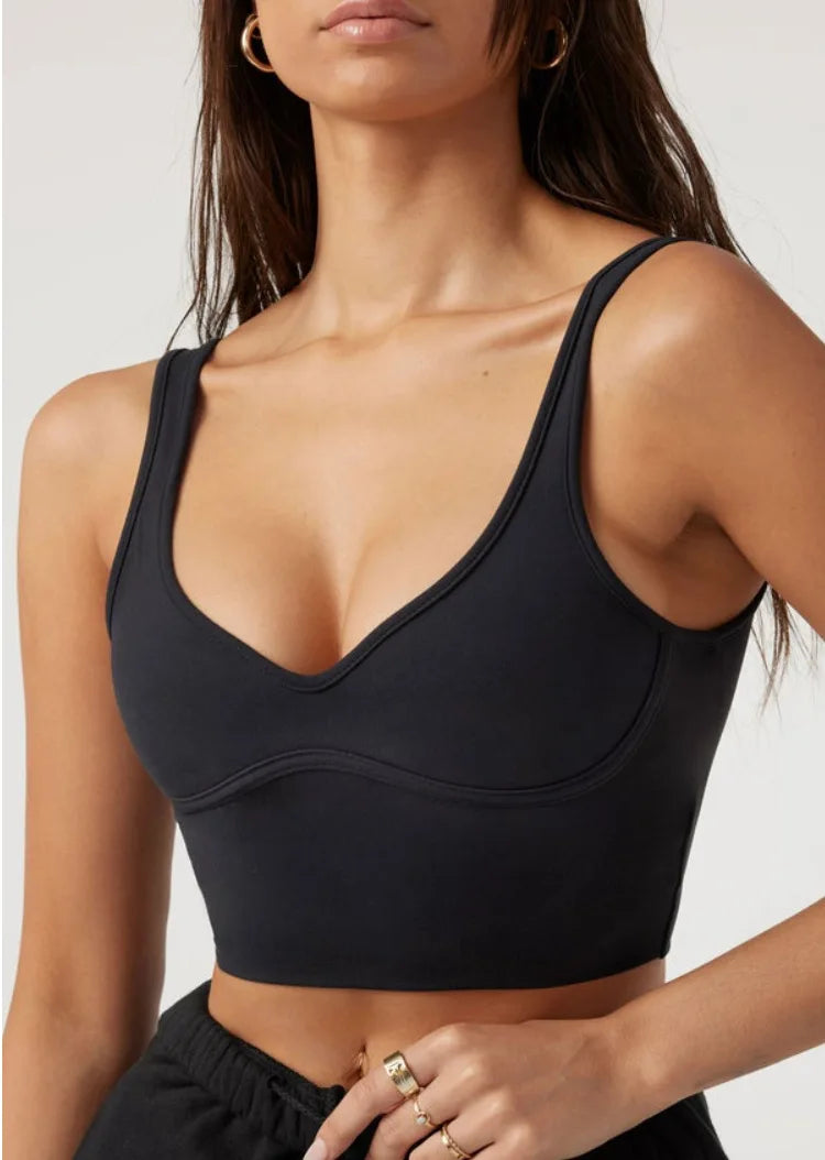 Women's Fitness Top, Sports Bottom, Suspender, Beautiful Back, Comfortable, Breathable, and Gathered Underwear